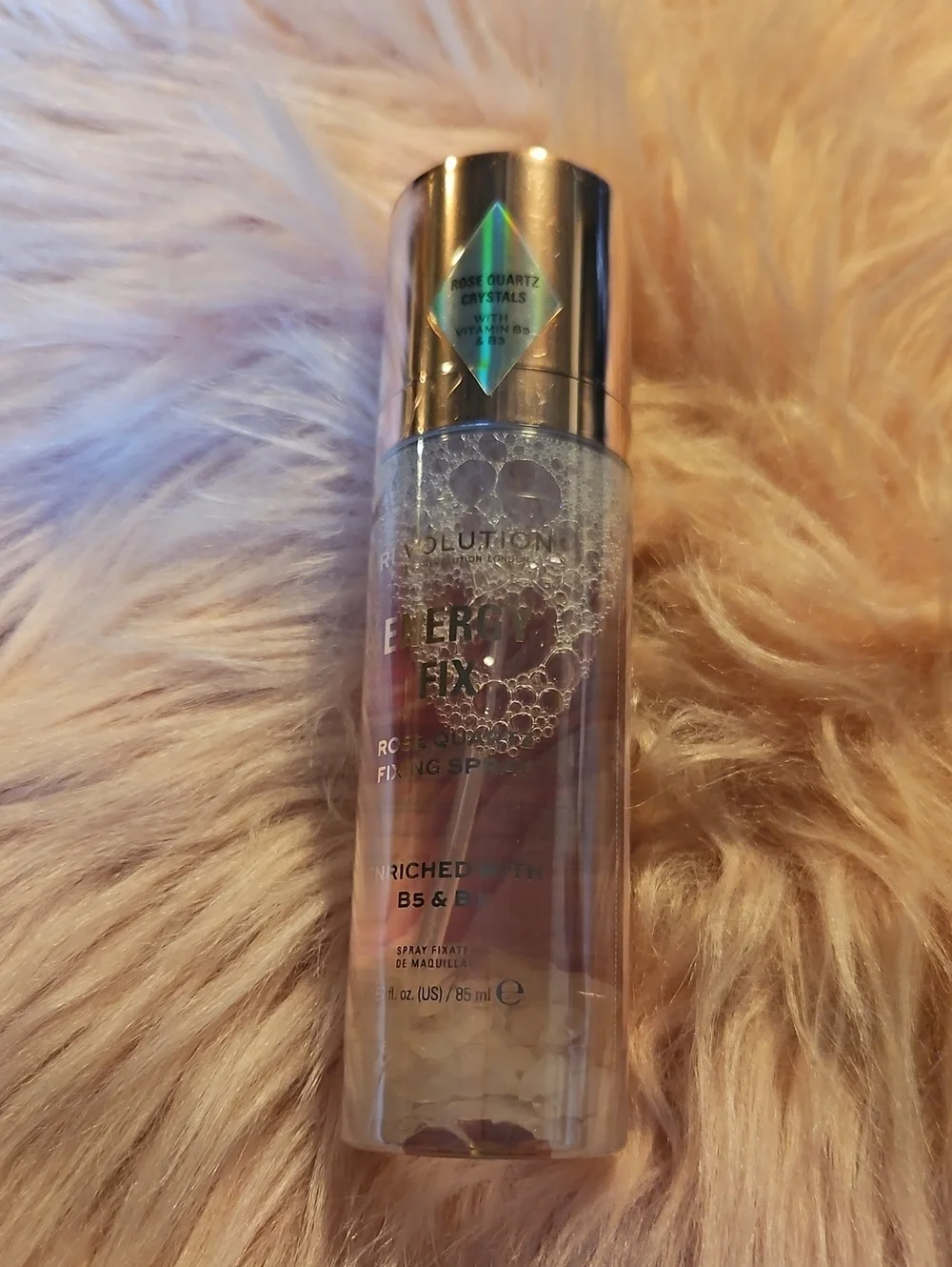 🆕️SEALED Makeup Revolution Energy Fix 🌹💎Rose Quartz Fixing Spray